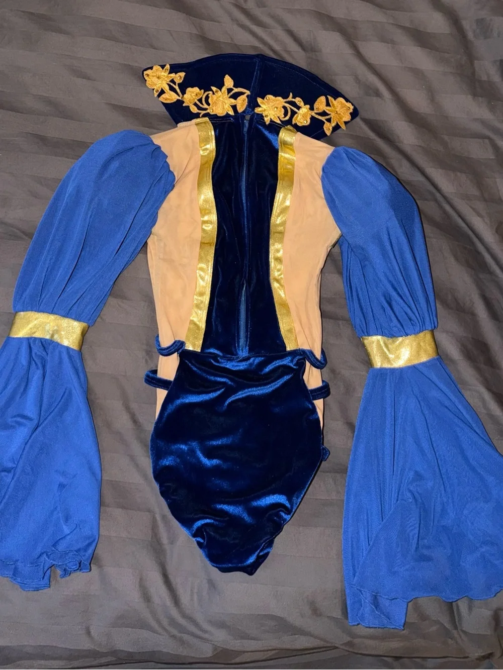 Royal Blue and Gold Princess Kids Costume